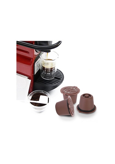 Dofolink Nespresso Makinesi İçin Yeniden Kullanılabilir Kahve Filtresi - 3 Adet Siyah Set Güvenli Pp Malzeme Siyah