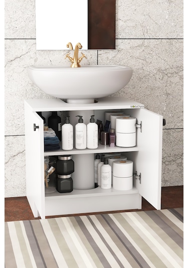 Modelisa Lavabo Altı Dolap, Banyo Dolabı - Mdf Beyaz