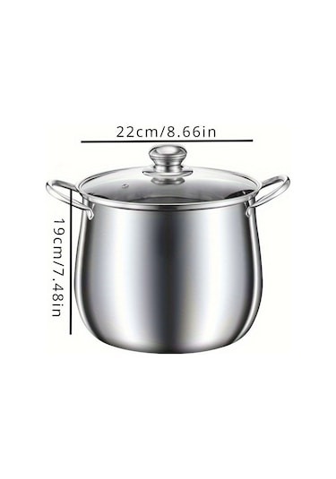 1 Adet Paslanmaz Çelik Çorba Tenceresi Büyük Kapasiteli Ev Çok Renkli