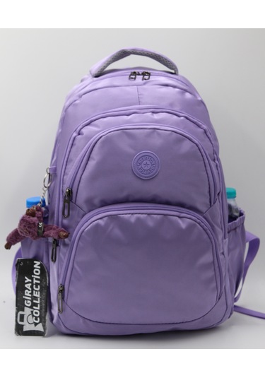 Özel Su İtici Kumaş Lila Unisex Okul Sırt Çantası 34600