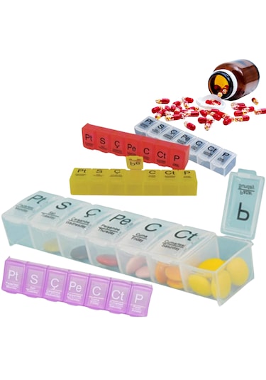 2 Adet Haftalık İlaç Kutusu İlaç Kutusu Düzenleyici