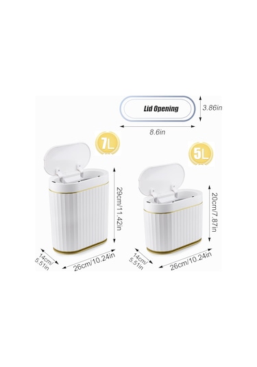 Qianfan Küçük Fotoselli Çöp Kovası, Akıllı Hareket Sensörü Çöp