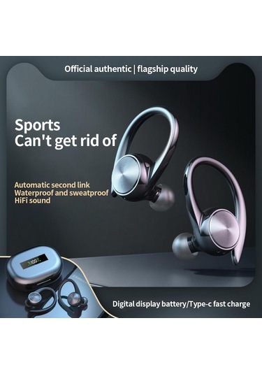 Kulak İçi Yeni Gürültü Azaltma Kablosuz 5.0 Bluetooth Kulaklık Ağrısız Kulak-kulak Numarası Egzersizi Bluetooth Kulaklık 56477843