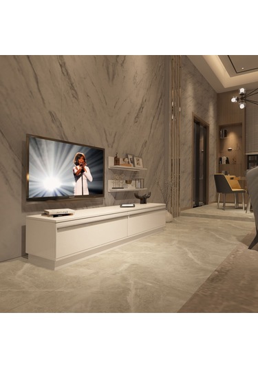 Decoraktiv Eko 4b Mdf Std Tv Ünitesi Tv Sehpası Beyaz