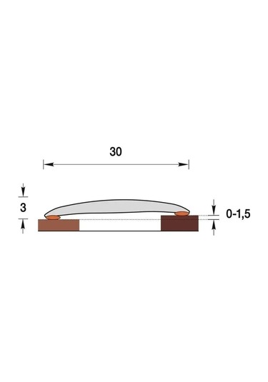 Bprix 30 Mm Kendinden Yapışkanlı Yer Eşiği, 1 Adet 167914763