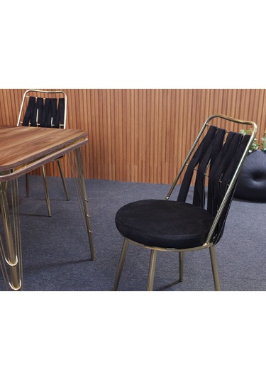 Viyolet Siyah Masa Sandalye Takımı