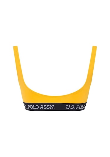 U.S. Polo Assn. Kadın Sarı U Yaka Bralet Bikini Üst 21503