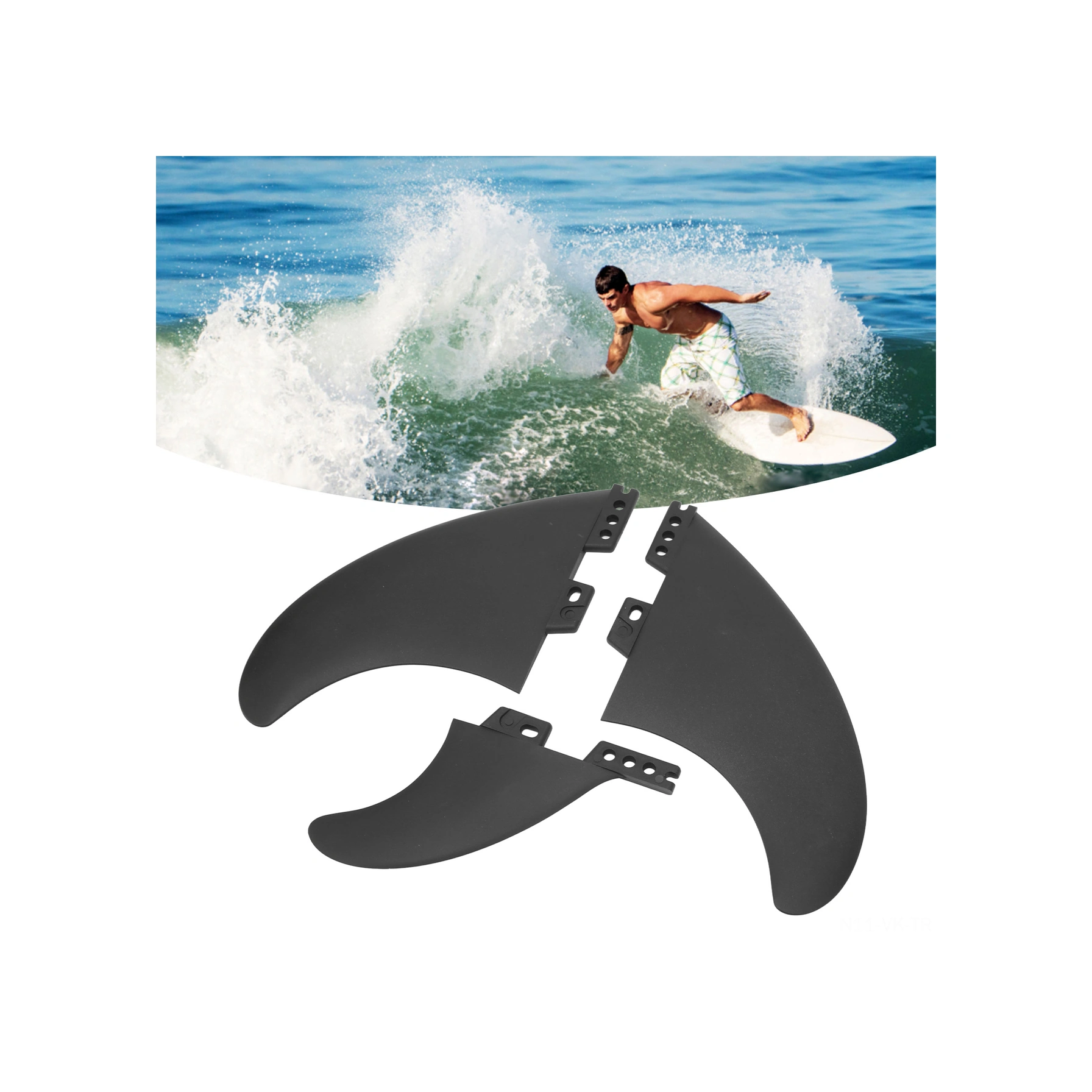 Vkemall 3'lü Pvc Sörf Tahtası Kanatları - Dayanıklı, Stabilite Artırıcı, Kolay Kurulum - Sup Ve Sörf Tahtaları İçin Uygun