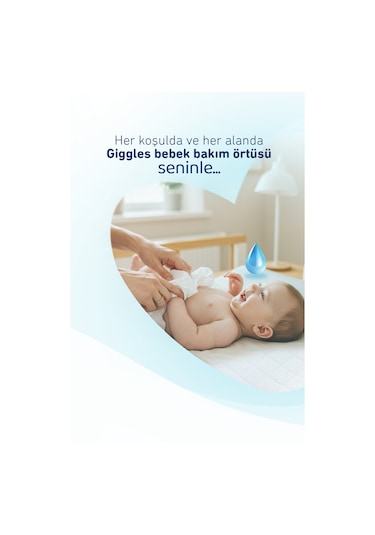 Giggles Bebek Bakım Örtüsü 60x60 Alt Açma Bezi 2 Paket 20 Adet