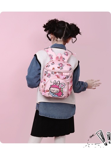 Sevimli Karikatür Büyük Kapasiteli Sırt Çantası - Kahverengi Kahverengi