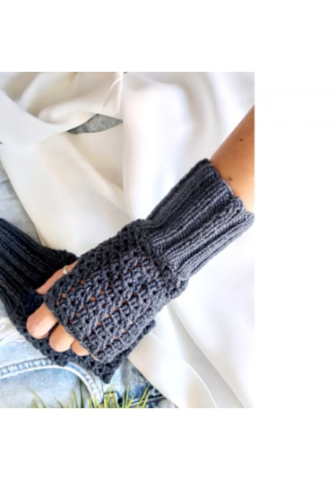 Zeynclub Trendy Füme Parmaksız Eldiven Füme