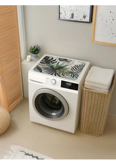 Joyarty Çamaşır Makinesi İçin Çiçek Kompozisyon Matı 58x38 421575480 Yeşil