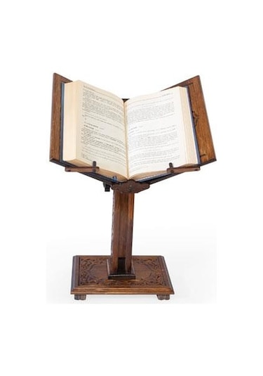 Mini Asansörlü Ahşap Rahle Selçuklu Motif Ahşap Yer Rahlesi