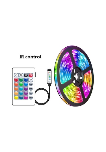 5050 Rgbw 24 Tuşlu Uzaktan Kumanda Led Ws2812 Bluetooth Led Şerit Işık Neon Gece Esports Odalarında Bilgisayar Şerit Led 56669677