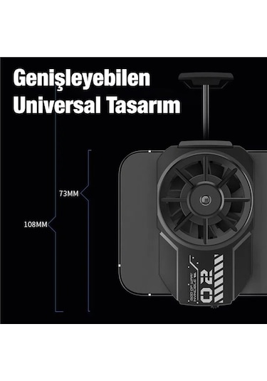 MEMO FL-A2 Hava Soğutmalı Cep Telefon Soğutma Fanı Radyatör Soğut