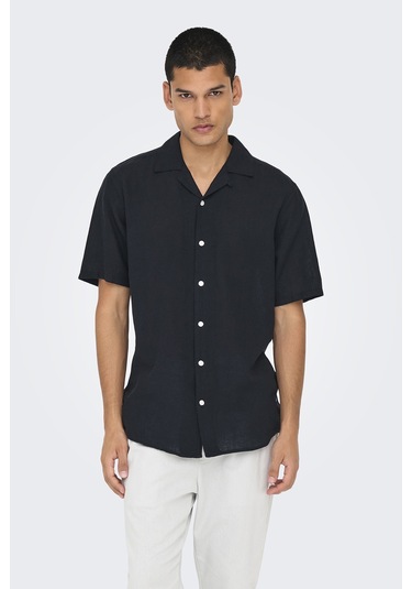 Only & Sons Erkek Gömlek 22025116 Siyah Siyah