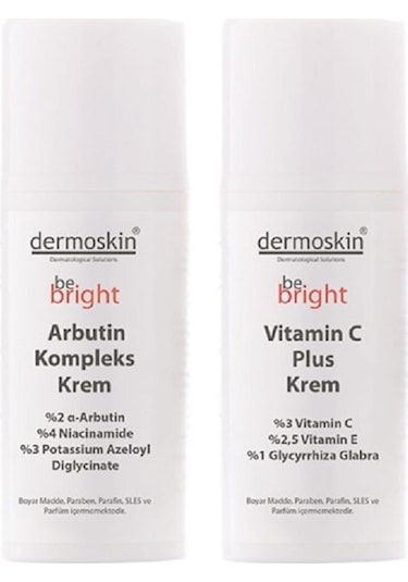 Dermoskin Be Bright Arbutin Kompleks Krem 33 ML + Vitamin C Plus Krem 33 ML