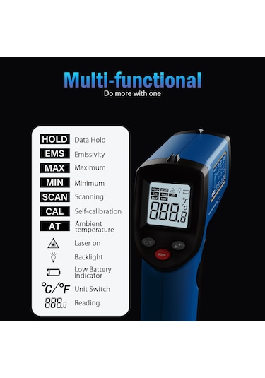 Benetech Gm321 Dijital Temassız Kızılötesi Termometre, Dahil Değil