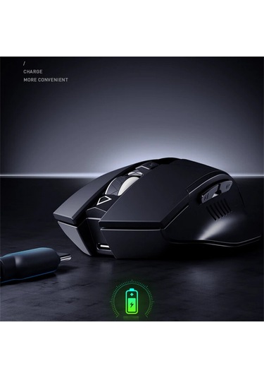 Inphıc F1 Kablosuz Fare 1600 Dpı 6 Tuşlar Tip-c Şarj Edilebilir Sessiz Oyun Mouse Ev Ofis İçin