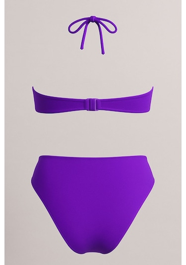 Deep Beach Straplez - Twist Bikini Takım Siyah