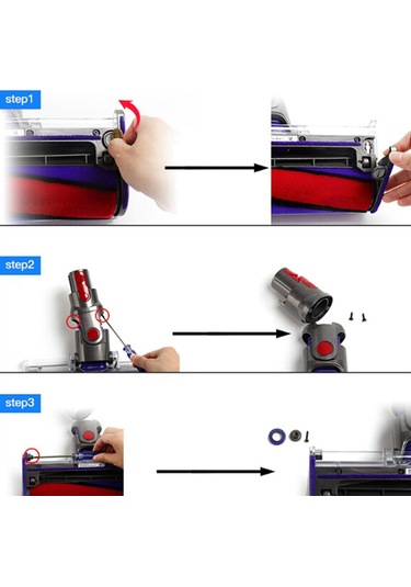 Cbtx Elektrikli Süpürge İçin 5 Adet / Yumuşak Peluş Şeritler + Mavi Hortum + T8 Tornavida
