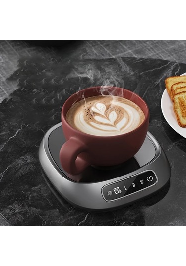 Willowhaven 1 Adet Gri Akıllı Termostatlı Bardak Altlığı Usb Ofis Kahve Sıcak İçecek