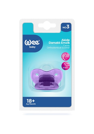 Wee Baby Akide Damaklı Emzik No:3 Mor 18+ Ay