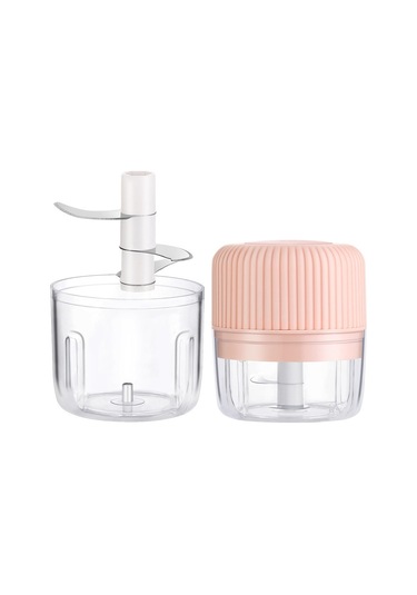 Cbtx Ev Sebze Kesme Elektrikli Usb Sarımsak Ezici Bebek Mini Pişirme Makinesi Bebek Maması Takviyesi Makinesi, Stil: 100ml + 250ml Pembe