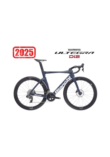 Bianchi Oltre Comp 2025 Ultegra Dı2 12v-velomann C55 Koyu Mavi 53cm Celeste - Siyah