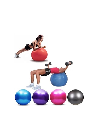 Pilates Topu Büyük Boy Kalın Yoga Pilates Top-Pompa 75 CM