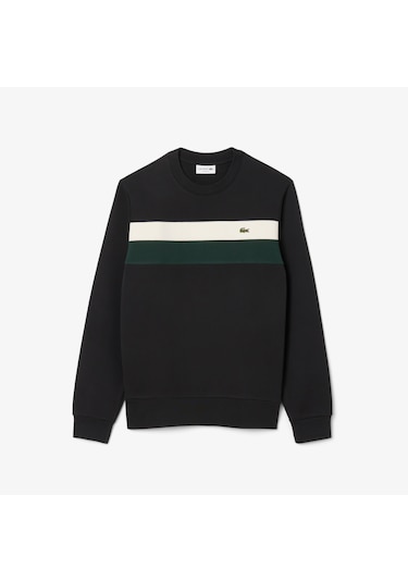 Lacoste Sh5498 Erkek Sweatshirt Siyah