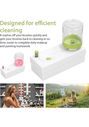 Novahub Pratik Fırça Temizleme Makinesi - Yeşil, 50ml, Kolay Kullanım, Su Tasarruflu, Hızlı Temizlik