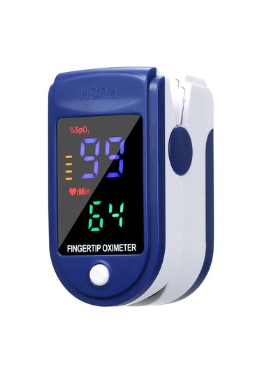 Vkemall Pulse Oksimetre Parmak Ucu Nabız Oksimetresi Kan Oksijen Doygunluğu Nabız Hızı Monitörü Çift Yön Mavi