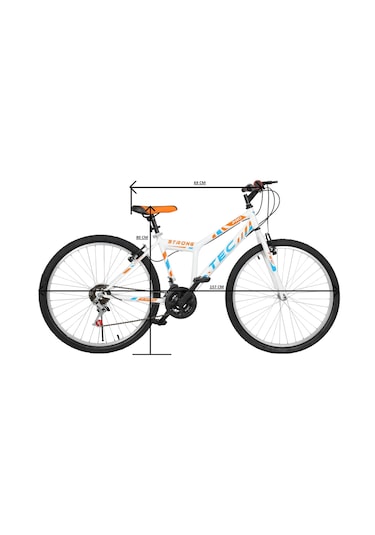 Belderia Tec Strong 24" Jant 21 Vites V-Fren Beyaz-Turuncu Dağ Bisikleti