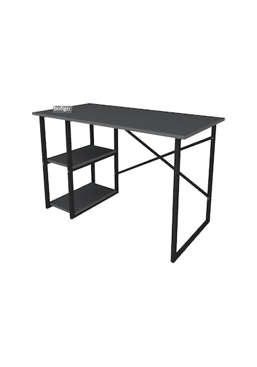 Bofigo 2 Raflı Çalışma Bilgisayar Masası 60 x 120 CM Antrasit