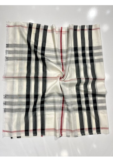 Burbery Ekose Şal Spor Saçak - 8 08