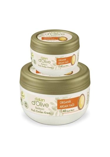 Dalan D'olive Organik Argan Yağlı Besleyici Cilt Bakım Kremi 300 ML + Argan Yağlı Besleyici Cilt Bakım Kremi 150 ML