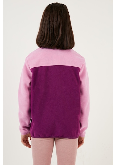 Lela Yumuşak Dokulu Fermuarlı Renk Bloklu Dik Yaka Cepli Hırka Unisex Çocuk Polar 5905001 Şeker Pembe-Mor Lela Yumuşak Dokulu Fermuarlı Renk Bloklu Dik Yaka Cepli Hırka Unisex Çocuk Polar 5905001 Şeker Pembe-Mor