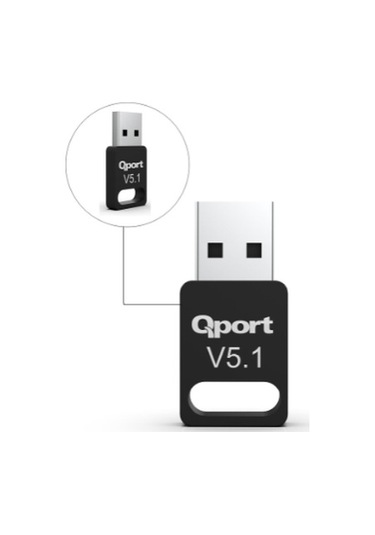 Qport Q-BLU5.1 Bluetooth 5.1 Usb Adaptör Dongle