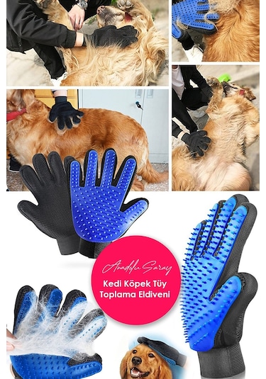 Kedi Köpek Tüy Toplayıcı Eldiven -  Yıkama Tarağı