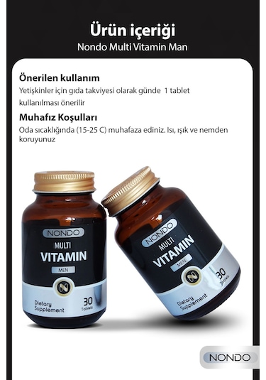 Nondo Vitamins Multivitamin Men 30 Tablet