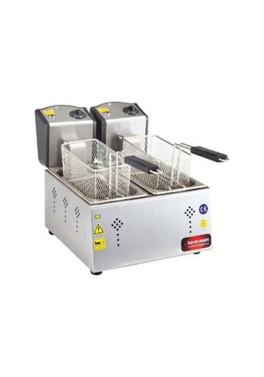 Karacasan Endüstriyel 5000 Wat Çiftli 3+3 Litre Elektrikli Fritöz