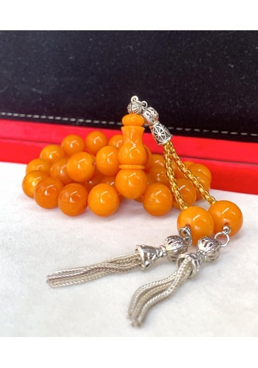 Tesbihci Sarı Küre Model Orijinal Katalin Tesbih