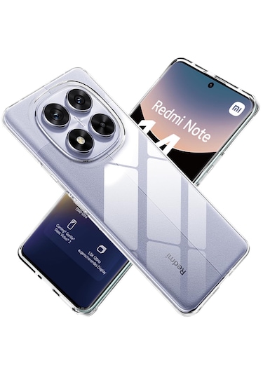 Xiaomi Redmi Note 14 Pro 5g Kılıf Kamera Korumalı Şeffaf Silikon
