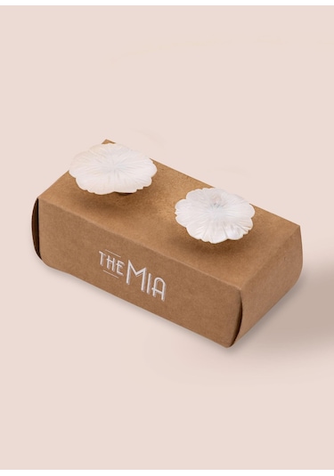 The Mia Sedef Çekmece Ve Dolap Kulbu 2li Set Klp22 Beyaz