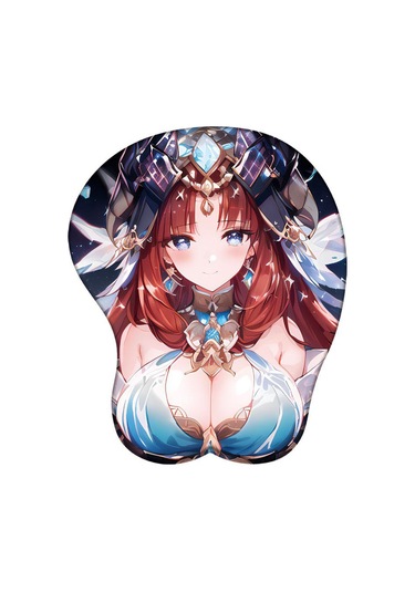 Genshin Darbe 3d Silikon Mousepad Raiden Shogun Yae Miko Kokomi Bilek Desteği Mouse Pad Anime Oyunu Seksi Bilek Dinlenme Fare Mat Kırmızı
