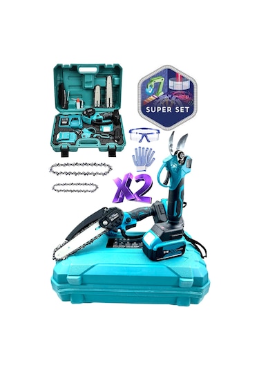 Staxx BM2130 Çift Akülü Dal Budama + Bağ Makası Testere Seti