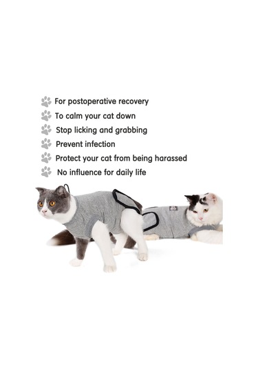 Moveevo Ameliyat Sonrası Kedi Koruma Tulumu Evcil Hayvanlar İçin Nefes Alabilen Giysiler