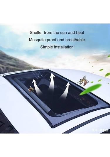 Tongxida Araba Sunroof Manyetik Emme Kapağı, 100x65 Cm, Araba Sivrisinek Ekranı Diğer