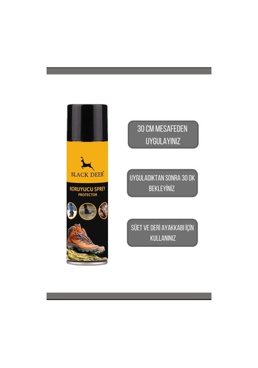 Black Deer Su ve Kir İtici Ayakkabı Bakım Spreyi Ayakkabı Koruyucu Sprey 250 ML Çok Renkli